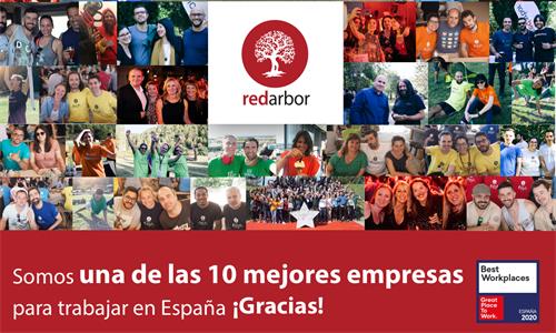 Redarbor, una de las 10 mejores empresas para trabajar en España, según GPTW